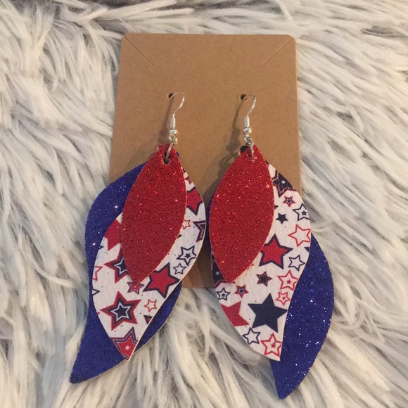 3/$20 layered faux leather earrings - Picture 1 of 3